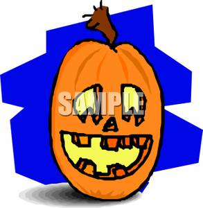 Smiling Jack O Lantern   Royalty Free Clipart Picture