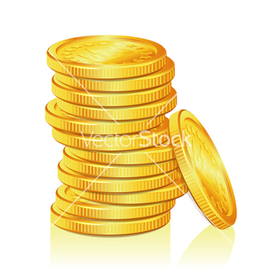 Stack Of Gold Coins Vector Art   Download Banner Vectors   816998