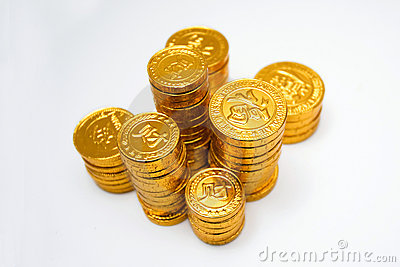 Stacks Of Gold Coins Stock Images   Image  14067844