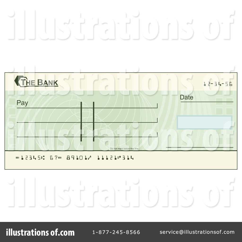 Bank Check Clipart  1067503 By Geo Images   Royalty Free  Rf  Stock    