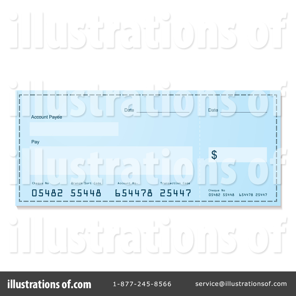 Bank Check Clipart  216710 By Michaeltravers   Royalty Free  Rf  Stock