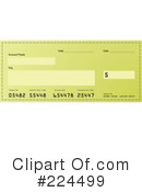 Bank Check Clipart  216710 By Michaeltravers   Royalty Free  Rf  Stock    