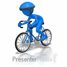 Bicycle Racer Peddling Powerpoint Animation
