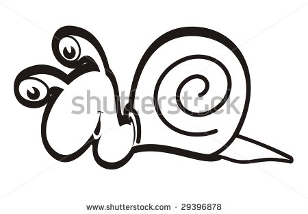 Black And White Stock Vector Cartoon Snail Vector In Black And White