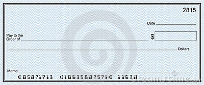 Blank Check With Blue Security Check Background Mr No Pr No 5 8966 36