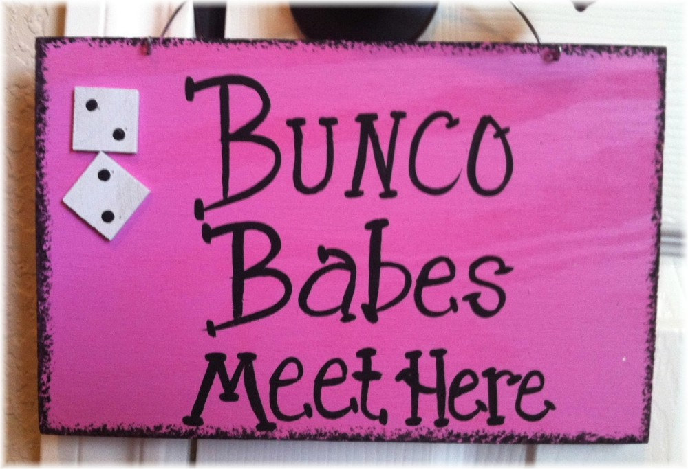 Bunco Dice Pink And Black Wood Custom Game By Mycountrycottagesign