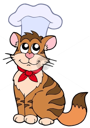 Cartoon Cat Chef Stock Vector Clipart Cartoon Cat Chef   Vector