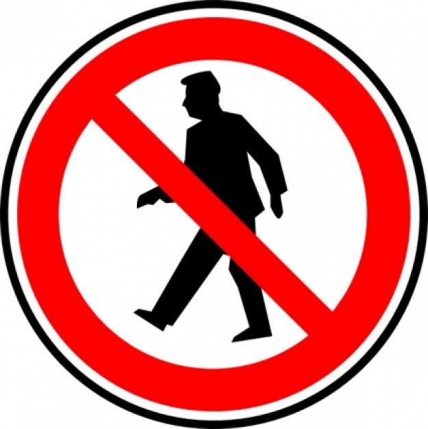 Clip Art Free Downloads No Walking Pedestrians Clip Art 431831 Jpg