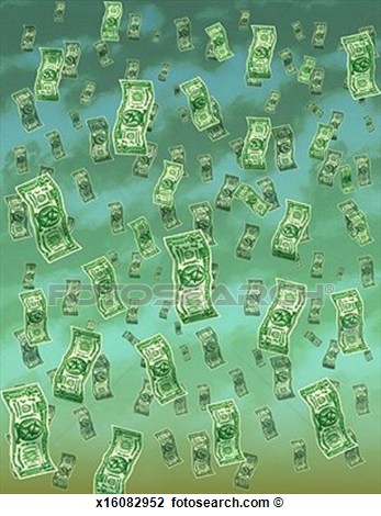 Clip Art   Raining Money  Fotosearch   Search Clipart Illustration