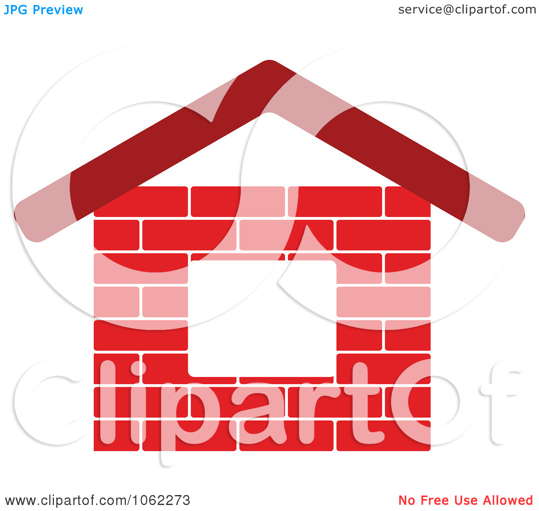 Clipart Brick House Logo   Royalty Free Vector Illustration By