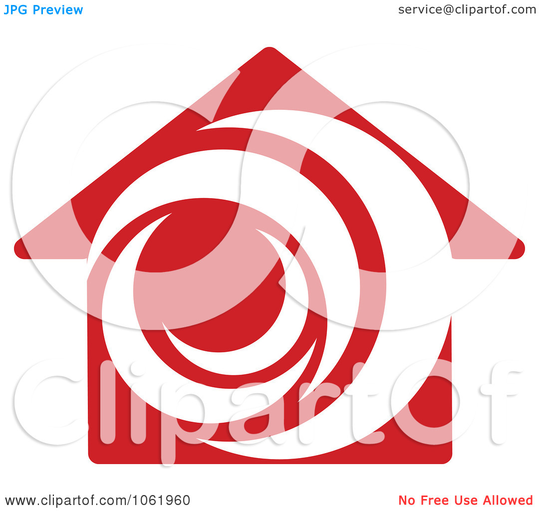 Clipart Red House Logo 2   Royalty Free Vector Illustration By
