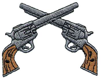 Crossed Pistols   Custom Online Embroidery Design