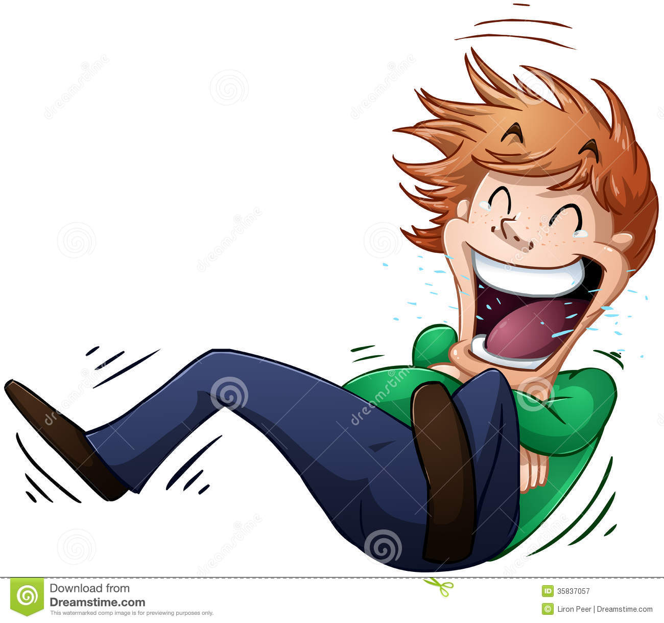 Guy Rolls On Floor Laughing Royalty Free Stock Photography   Image    