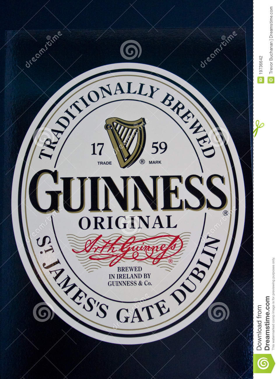 Logo Of The Famous Irish Brewery Guinness In Dublin Ireland