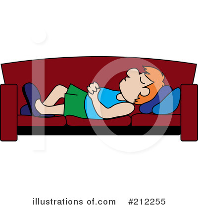 On A Couch Clipart Illustration By Pams Clipart   Stock Sample  212255