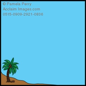 Page Border Clipart   Tropical Island Page Border Stock Photography