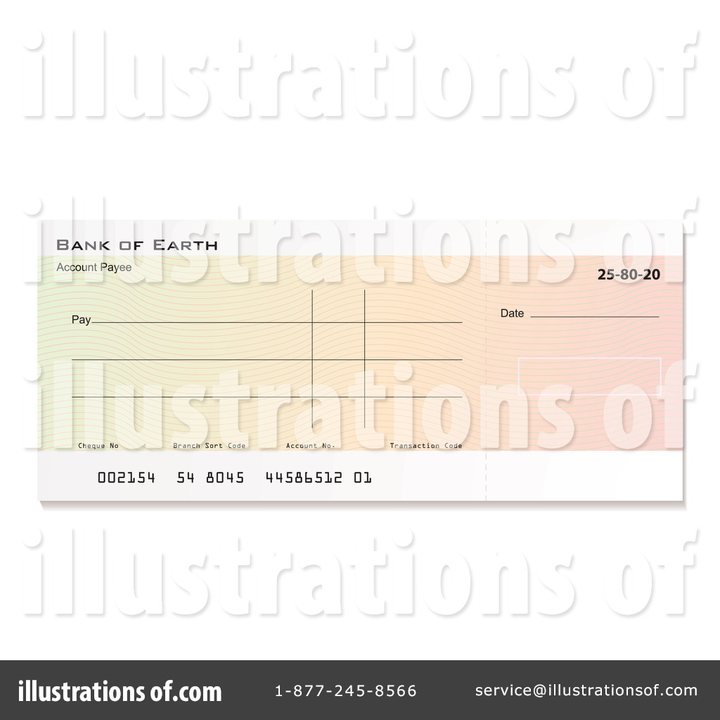 Royalty Free Rf Bank Check Clipart Illustration By Michaeltravers