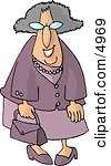 Royalty Free  Rf  Clipart Illustration Of A Granny Walking By With Her