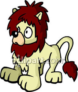 Silly Cartoon Lion   Royalty Free Clipart Picture