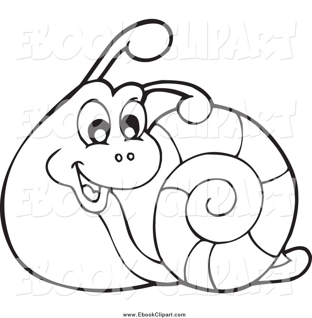 Snail Clipart Black And White Vector Clip Art Of A Black And White