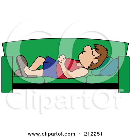     Text Over A Caucasian Dad Napping On A Couch By Pams Clipart  212093