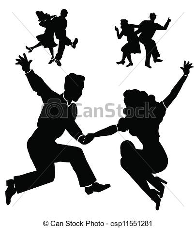Vector Of Rocking Down The House   Dancers From Fifties Era Dancing    