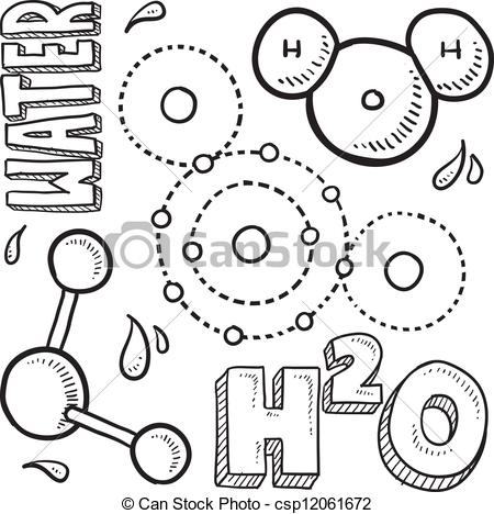 Water Molecule    Csp12061672   Search Clipart Illustration Drawings