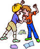 Boys Fighting At School Clipart