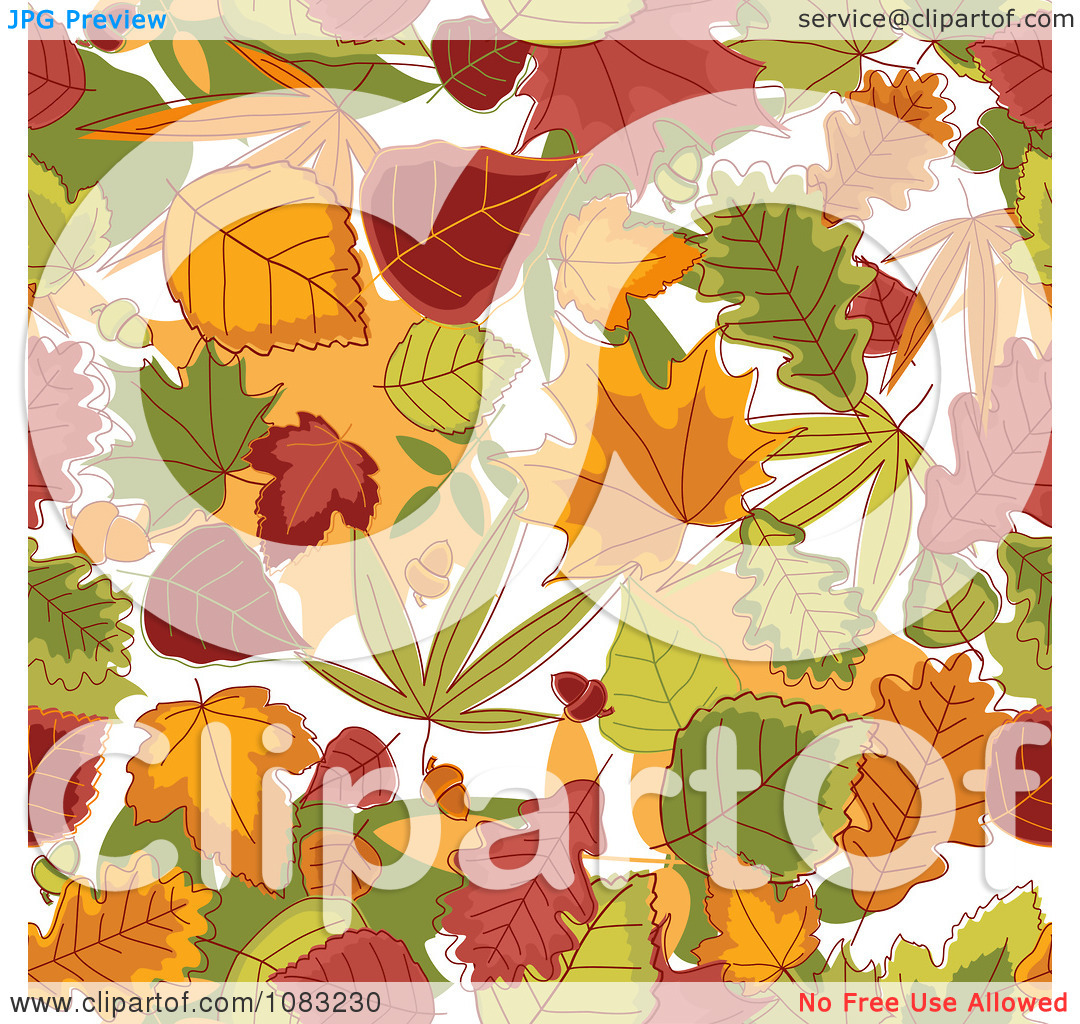 Clipart Background Of Autumn Leaves   Royalty Free Vector Illustration
