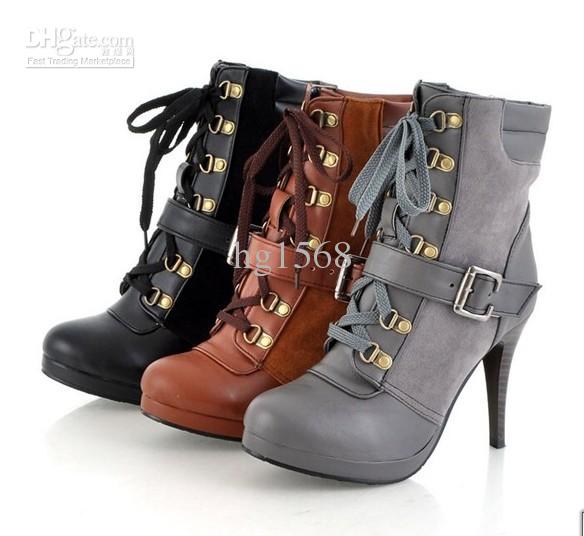 Cute Lace Up Ankle Boots Viummtaj