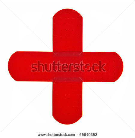 Home Health Aide Clipart Band Aid Red Cross   Stock