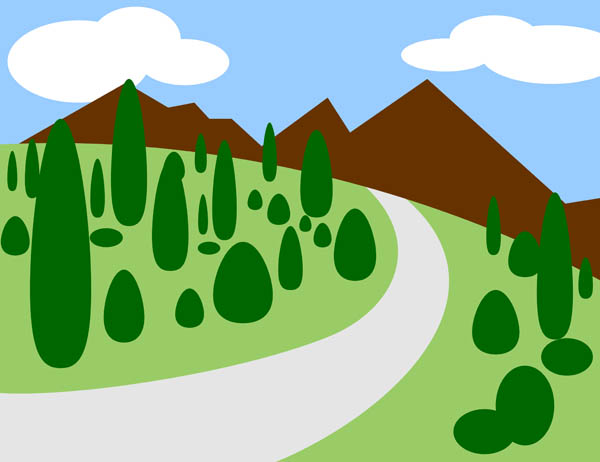 Mountain Road Clip Art
