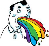 Rainbow Vomit   Stock Illustration