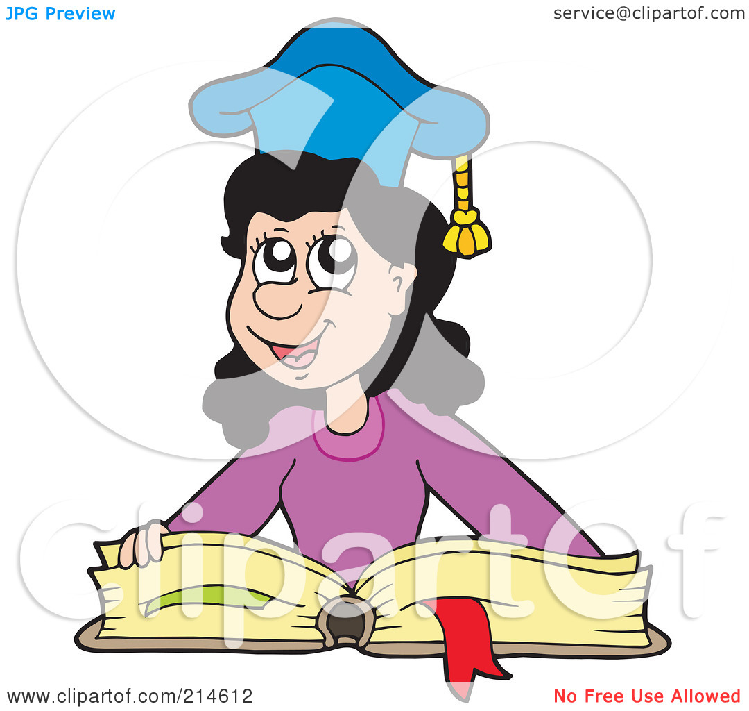 Royalty Free  Rf  Clipart Illustration Of A Smart School Girl Wearing