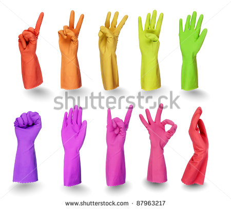 Rubber Gloves Clipart Colorful Rubber Gloves Signs