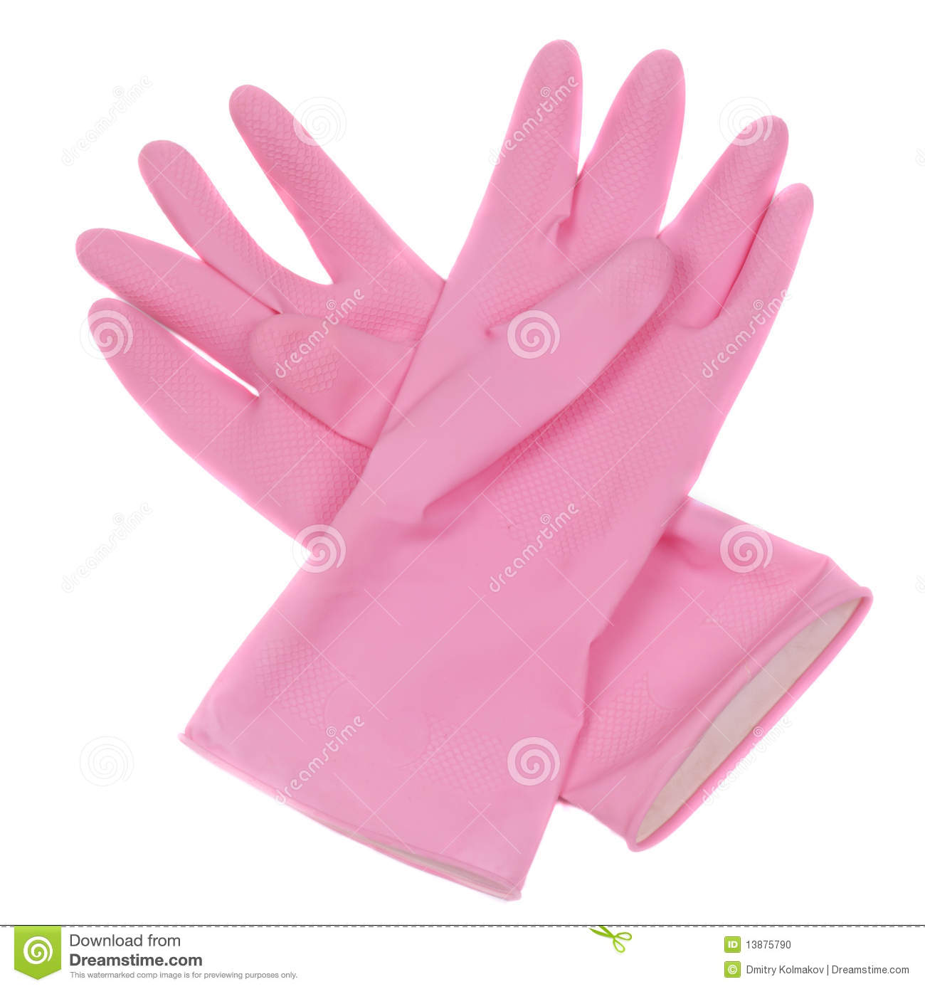 Rubber Gloves  Isolated On A White Background 