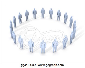 Symbolizing The Power Of Teamwork   Clipart Drawing Gg4163347
