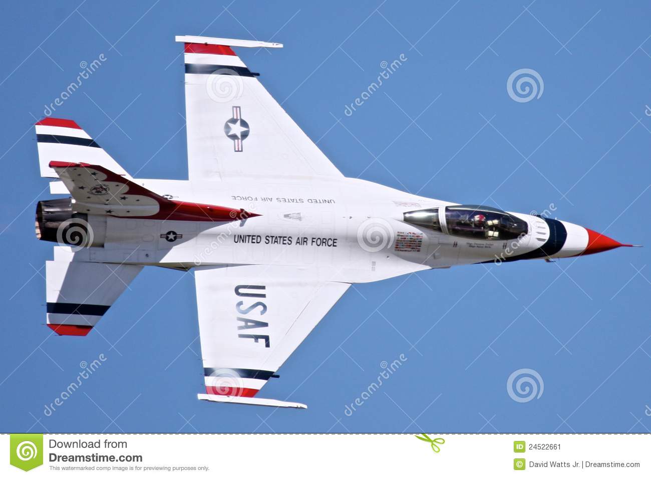 An F 16 Part Of The United States Air Force Thunderbirds Races Over    