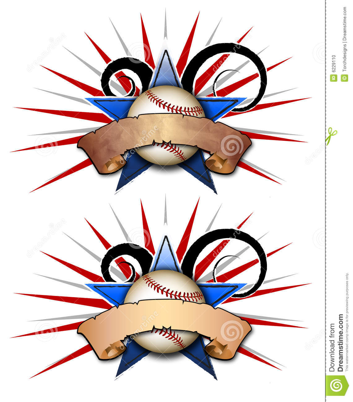 Baseball Star Two Illustration Stock Photo   Image  6229110