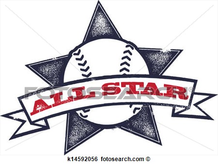 Clip Art   All Star Baseball Or Softball  Fotosearch   Search Clipart    