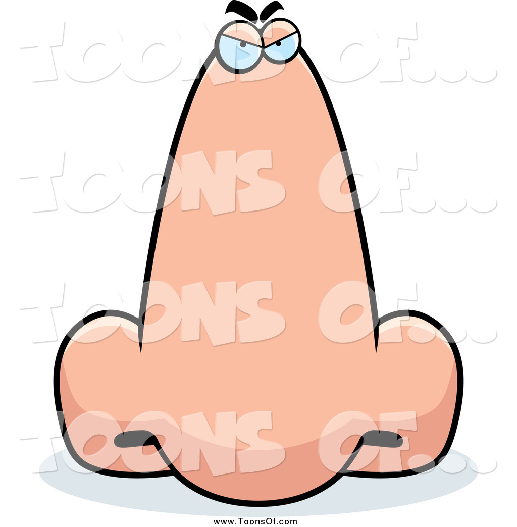 Clipart Of An Annoyed Nose Character By Cory Thoman    29273
