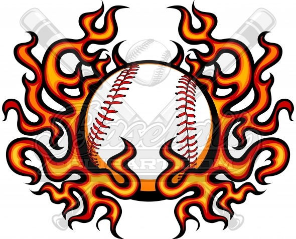 Fire Logo Image Baseball Clipart Design 0022 This Baseball Fire    
