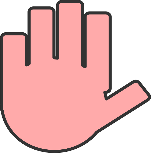 Flat Hand Pink Clip Art   Vector Clip Art Online Royalty Free