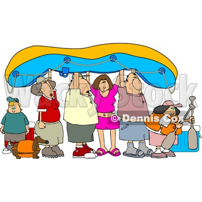 Friends And Family Going River Rafting Clipart   Dennis Cox  4454