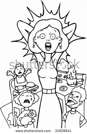 Frustrated Woman Clipart Frantic Mom   Woman Frustrated