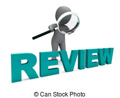 Review Character Shows Assess Reviewing Evaluate And Reviews Stock