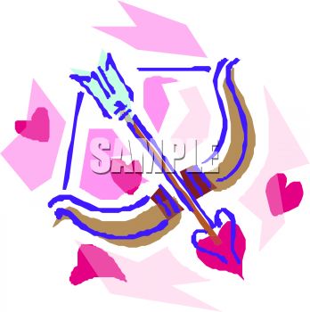 Royalty Free Clipart Image  Cupid S Bow And Arrow