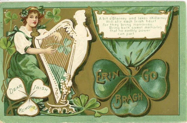 St  Patrick S Day Free Vintage Clip Art  Shamrocks Greeting Cards