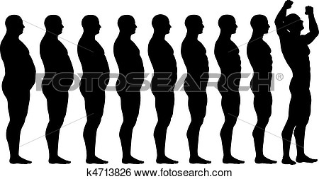 To Fit Before After Diet Weight Loss Success K4713826   Search Clipart