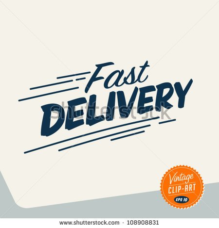 Vintage Clip Art   Fast Delivery   Vector Eps10   Stock Vector